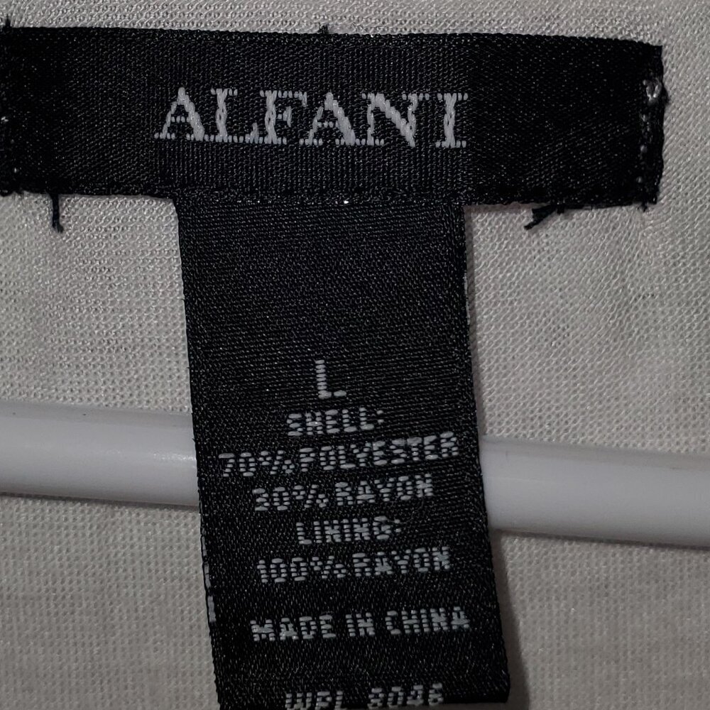 Alfani White Sleeveless Crochet Textured Knit Tank Top – Large - Picture 6 of 9